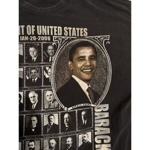 Men's Barack Obama Inauguration 2009 T Shirt Black Griffin 5XL Rare